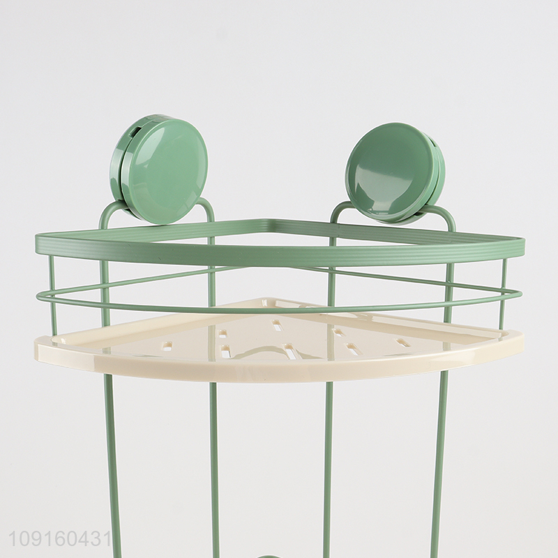 New Product 3-Tier Suction Cup Metal Wire Shower Caddy Bathroom Shelves