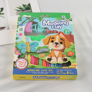 Hot items cartoon kids diy <em>plasticine</em> toys play dough set modeling clay kit