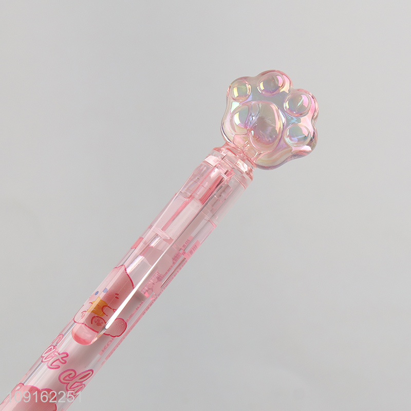 Factory price school students crytal cat paw mechanical pencil