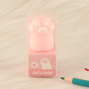 Low price pink cute cat paw <em>pencil</em> sharpener for sale