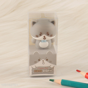 Factory price cartoon cute cat diary <em>pencil</em> sharpener