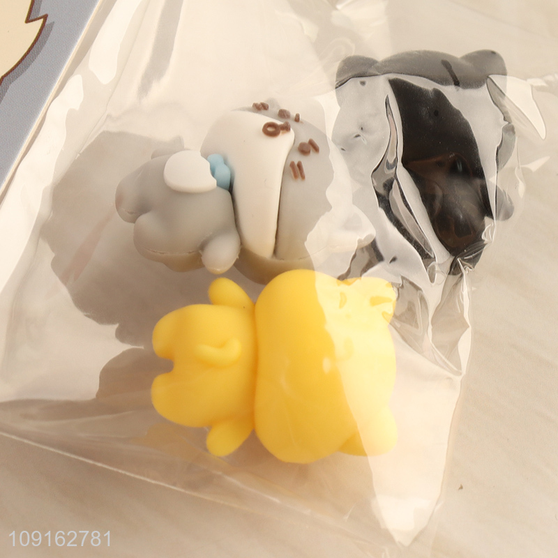 Factory wholesale cat diary sharing eraser set for school office