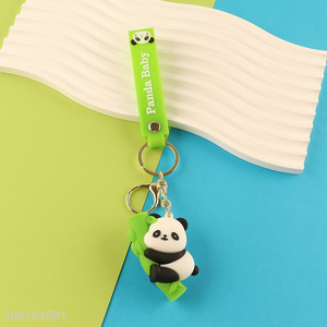 China factory cartoon panda pendant plastic keychain