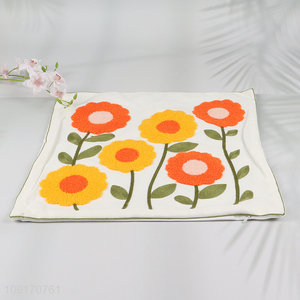 Hot Selling Embroidered <em>Pillow</em> Covers Square Cotton Tufted Throw <em>Pillow</em> Cases