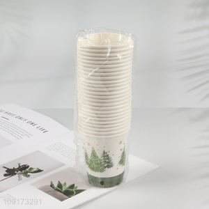 High Quality 25 Pieces Christmas Paper <em>Cups</em> <em>Disposable</em> Christmas Paper <em>Cups</em>