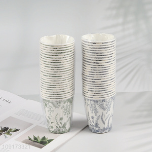 Factory Supply 25 Pieces Greenery Paper <em>Cups</em> <em>Disposable</em> Paper Beverage <em>Cups</em>