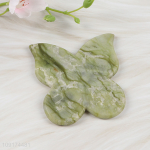 New Product Natural Xiuyan Jade Guasha Tools Butterfly Shaped Guasha Tools