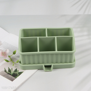Factory Price Silicone <em>Toothbrush</em> <em>Holder</em> Toothpaste Organizer Soap Dish for Bathroom