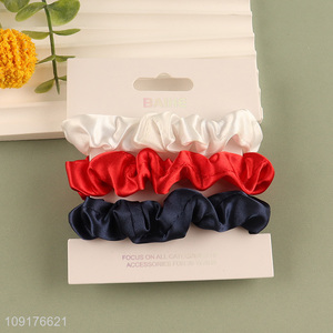 Top selling multicolor 3pcs elastic <em>hair</em> <em>band</em> <em>hair</em> accessories for girls