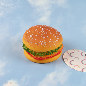 Online Wholesale Hamburger ShapedSqueaky Dog Toy Dog Teething Toy