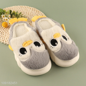 Hot products cartoon penguin plush winter home <em>slippers</em> for women
