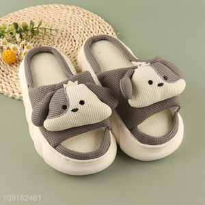 Low price cute puppy shape non-slip women home <em>slippers</em>