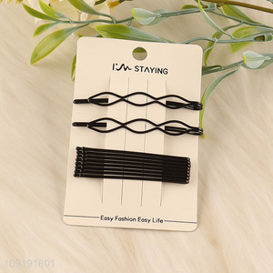 High Quality 10 Pieces Black Metal Hair Clips <em>Hairpin</em> Set for Women
