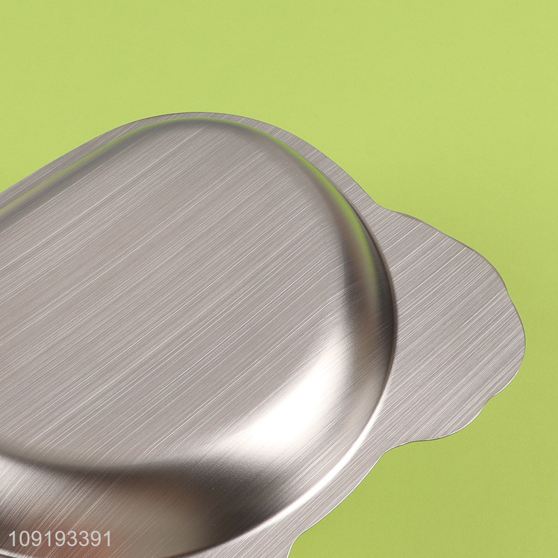 Top selling bear shape stainless steel tableware plate for children