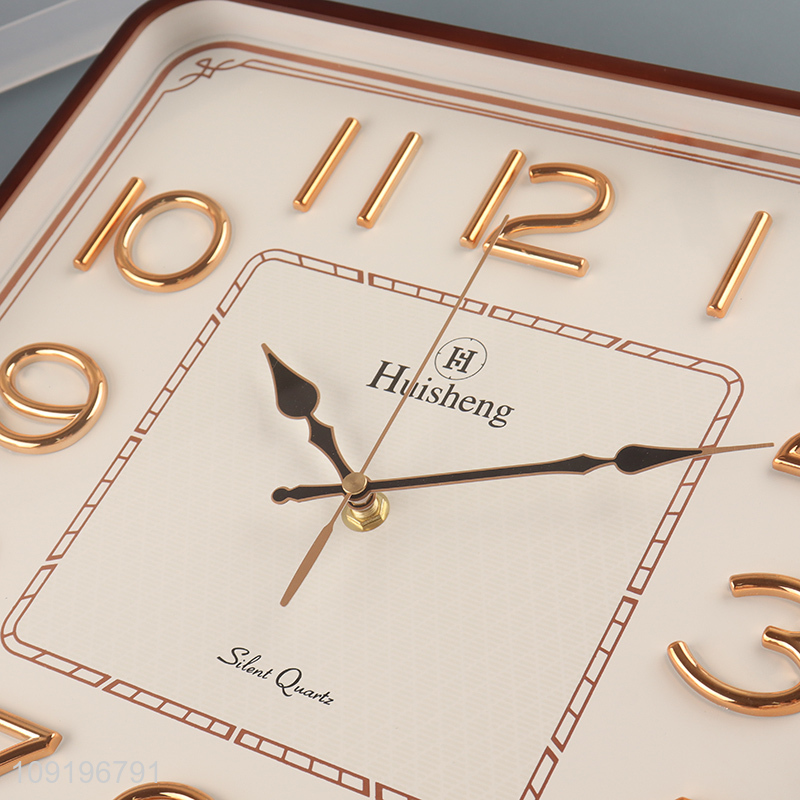 Good Quality Square Modern Wall Clock Analog Quartz Wall Clock