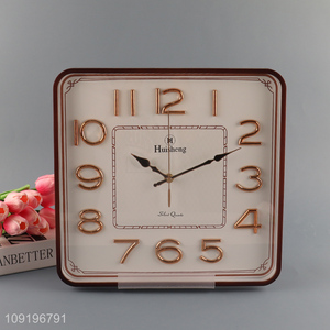 Good Quality Square Modern Wall Clock Analog Quartz Wall Clock