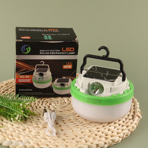 New Arrival DC 5V 40W Portable Retractable Led Solar Type C Rechargeable Emergency Light