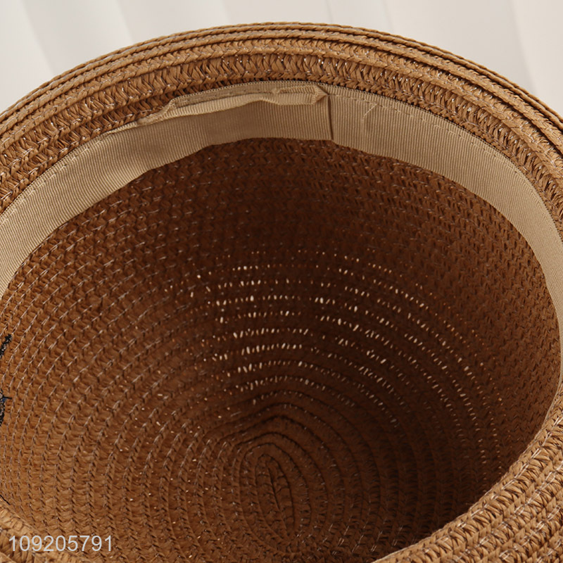 China Imports Kids Straw Hat Cat Beach Hat Outdoor Sun Hat