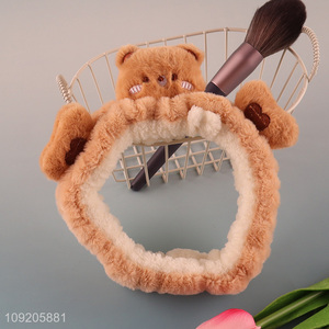 Popular Product Cute Bear Face Washing Headband Facial Spa Headband