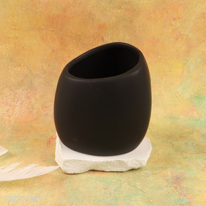 Best selling black <em>ceramic</em> <em>cup</em> bathroom accessories mouthwash <em>cup</em> wholesale
