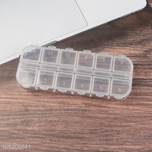 Good Quality 12-Grid Divided Plastic Storage <em>Box</em> for <em>Pill</em> Jewelry