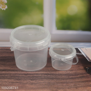 Good Quality Transparent Multipurpose <em>Plastic</em> <em>Bucket</em> with Lid & Handle