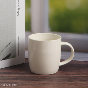 Factory price 350ml <em>ceramic</em> water <em>cup</em> coffee <em>cup</em> drinking <em>cup</em> with handle