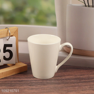 Yiwu market white <em>ceramic</em> 320ml water <em>cup</em> coffee <em>cup</em> drinking <em>cup</em>