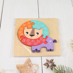 China factory lion shape wooden <em>puzzle</em> toys educational toys for sale