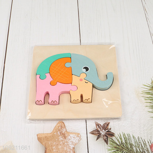Online wholesale elephant shape wooden <em>puzzle</em> toys educational toys for kids
