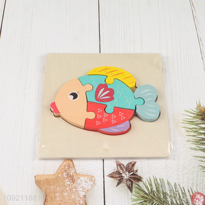 Factory price fish shape wooden <em>puzzle</em> toys educational toys for children