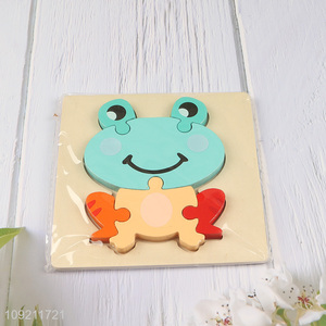 Top selling frog shape wooden <em>puzzle</em> toys educational toys wholesale