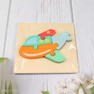 Good price plane shape children wooden <em>puzzle</em> toys educational toys
