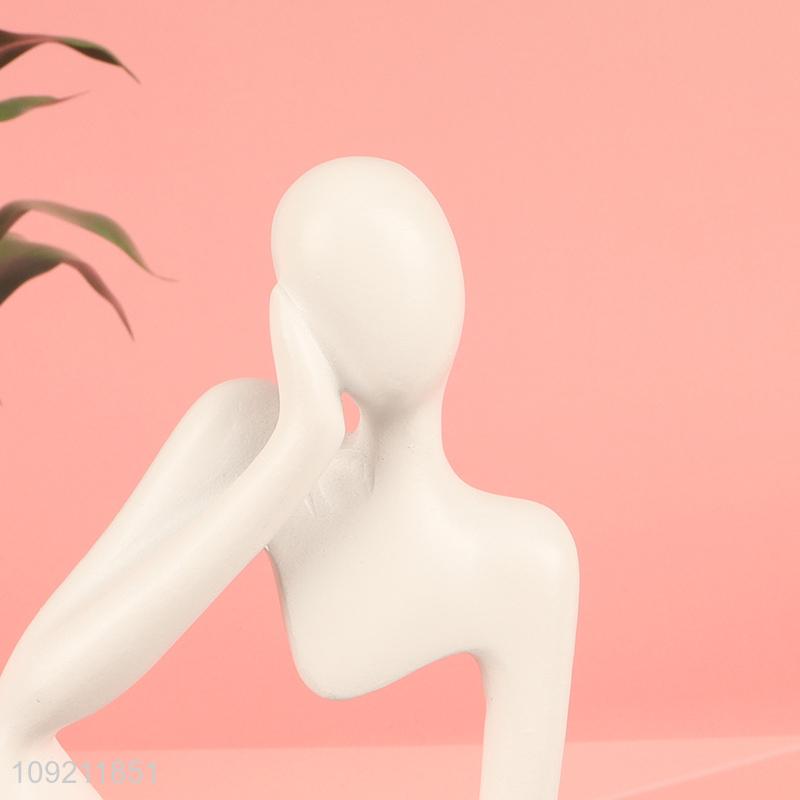 China products white thinker figure statue home decor desktop decor