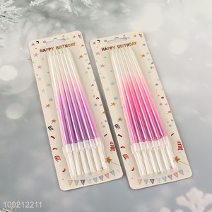 Good Quality 6-Count Gradient <em>Birthday</em> <em>Candles</em> Long Thin Cake <em>Candles</em>