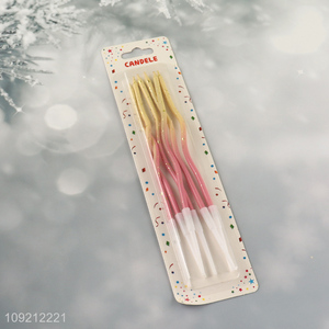 New Arrival 6-Count Twisted <em>Birthday</em> <em>Candles</em> Long Thin Cake <em>Candles</em>