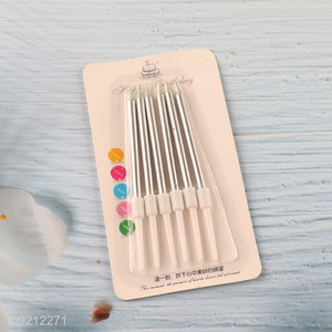 China Imports 6-Count Silver <em>Birthday</em> <em>Candles</em> Cake <em>Candles</em> for Wedding