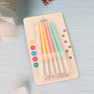 New Product 6-Count Pastel <em>Birthday</em> <em>Candles</em> Colorful Party Cake <em>Candles</em>