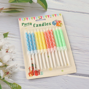 Factory Price 12-Count Colorful <em>Birthday</em> <em>Candles</em> Cake <em>Candles</em> with Holders