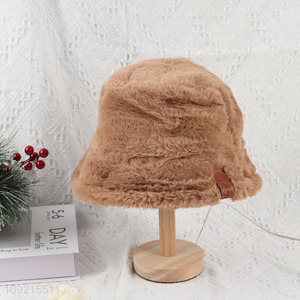 Factory Price Womens Winter Bucket Hats Fuzzy Bucket Hats