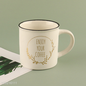 China factory <em>ceramic</em> water <em>cup</em> drinking <em>cup</em> water mug with handle