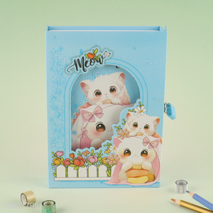 China factory cartoon children <em>notebook</em> diary book with lock