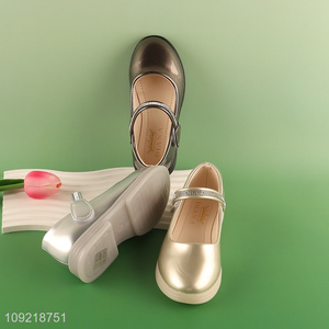 Top products multicolor fashion anti-slip girls Children's leather <em>shoes</em>