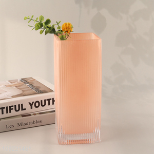 Hot selling indoor home decor glass <em>flower</em> <em>vase</em> bud <em>vase</em> wholesale