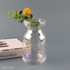 Low price glass tabletop decor <em>flower</em> <em>vase</em> hydroponic <em>vase</em> bud <em>vase</em>