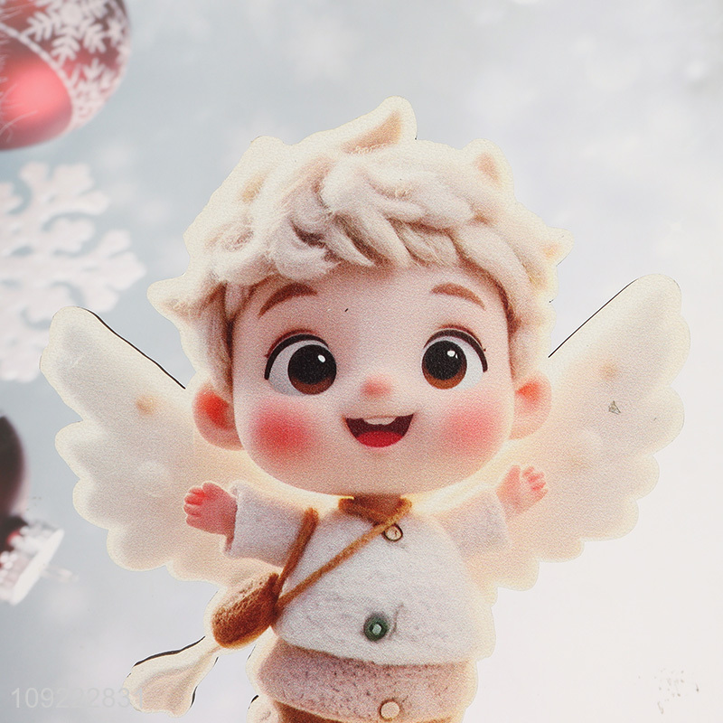Online Wholesale Wooden Christmas Angel Tabletop Centerpieces for Xmas Party Decoration