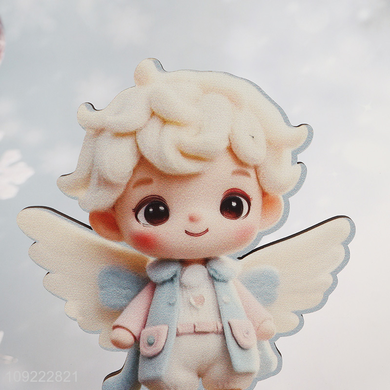Factory Supply Wooden Christmas Angel Table Decorations Christmas Table Centerpieces
