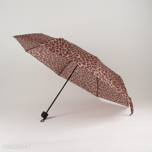 New Arrival Leopard Print <em>Umbrella</em> Foldable Windproof <em>Umbrella</em> For Women