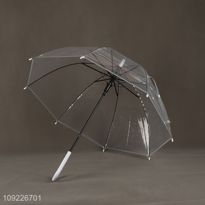 Factory Supply Transparent Clear <em>Umbrella</em> Manual Open <em>Umbrella</em> for Women