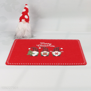 Hot Selling Christmas Felt Place Mats Heat Resistant Washable Table Place Mats